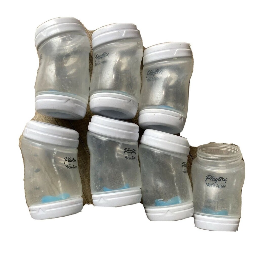 Playtex Baby Bottles VentAire TummyComfort 6oz Lot Of 7 Baby Bottles